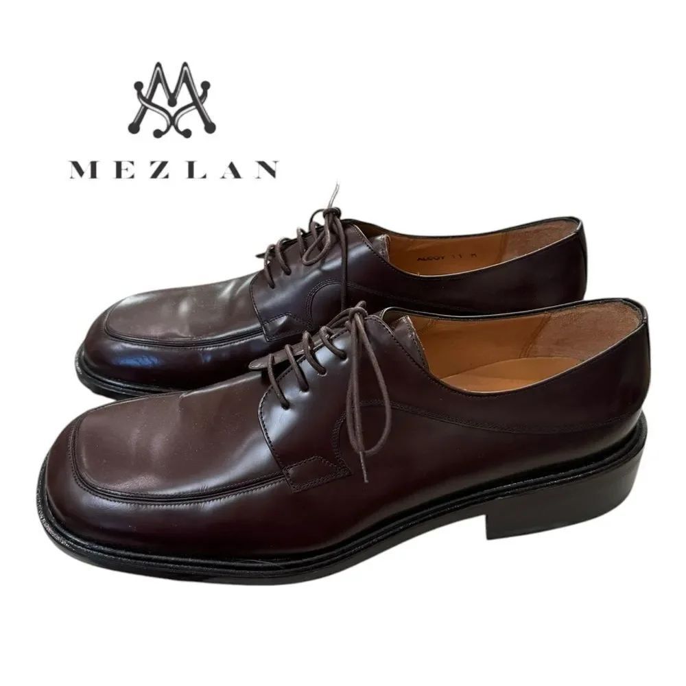 New Mezlan Alcoy Men's Brown Leather Lace-up Oxford Dress Shoes 11  11M